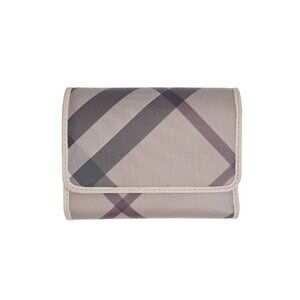 Burberry Smoke House Check Canvas Compact Wallet